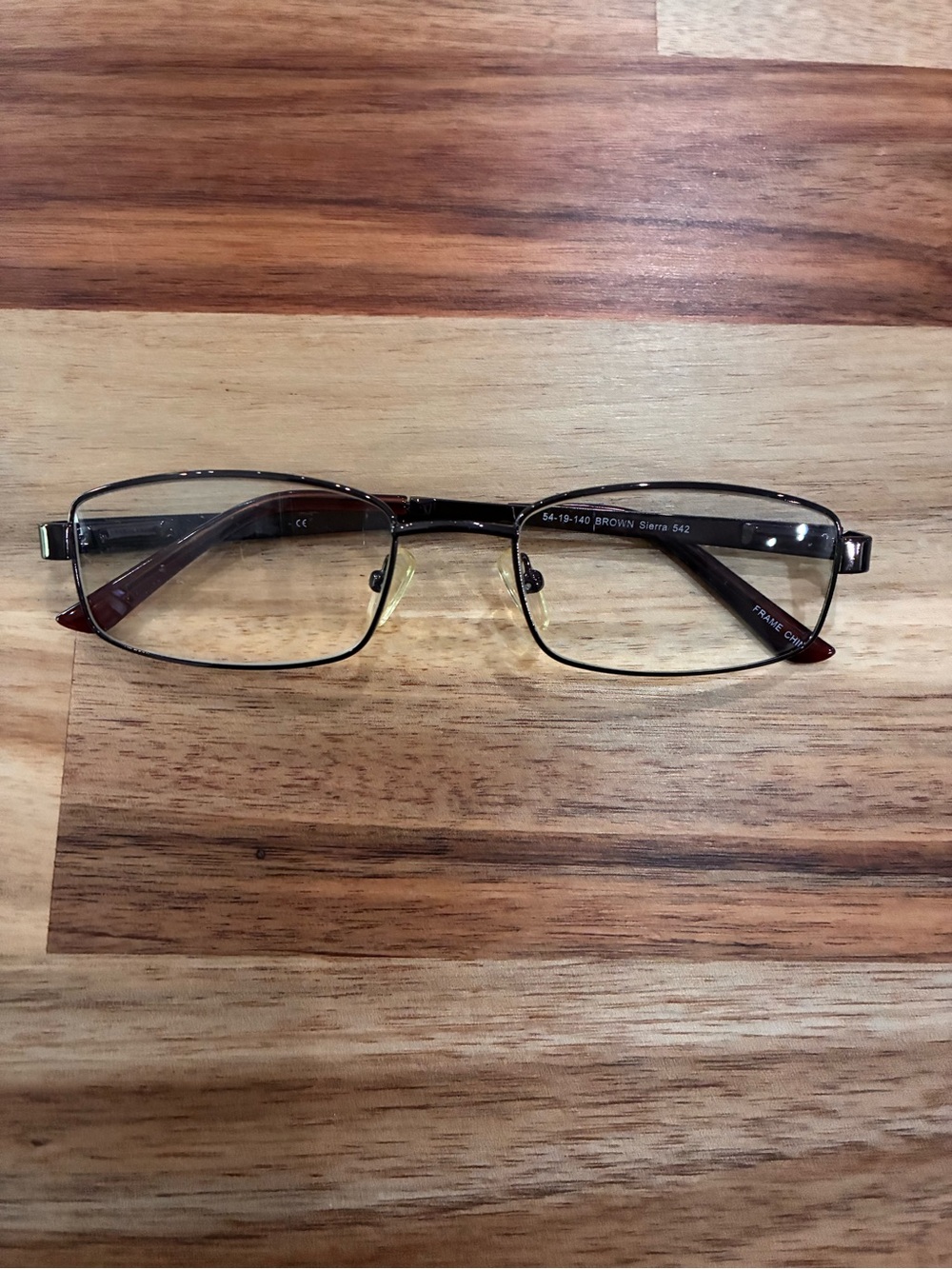 Zimco Sierra 542 Brown Full Rim Metal Rectangular Glasses Eyeglasses Frames